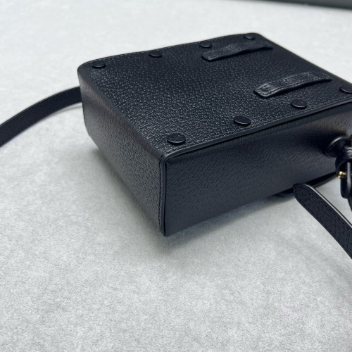 Gucci Mini Horsebit 1955 Crossbody Bag Calfskin Black Gucci Mini Horsebit 1955 Crossbody Bag Calfskin Black