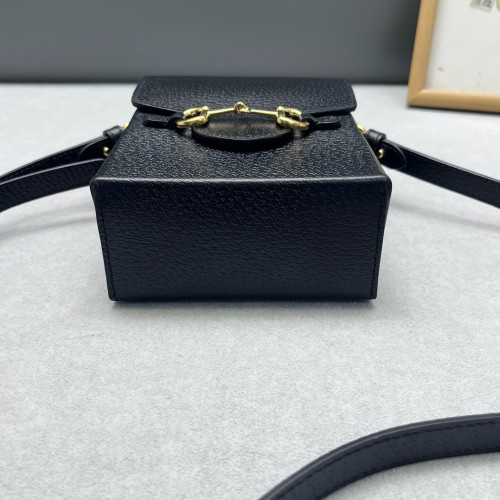 Gucci Mini Horsebit 1955 Crossbody Bag Calfskin Black Gucci Mini Horsebit 1955 Crossbody Bag Calfskin Black