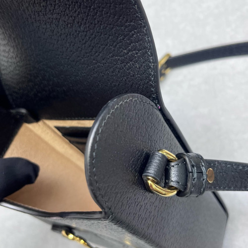 Gucci Mini Horsebit 1955 Crossbody Bag Calfskin Black Gucci Mini Horsebit 1955 Crossbody Bag Calfskin Black