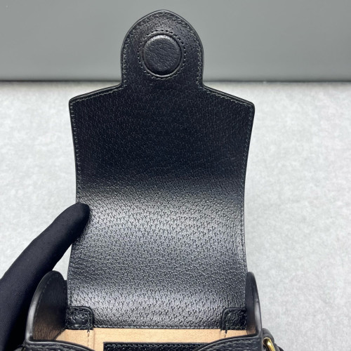 Gucci Mini Horsebit 1955 Crossbody Bag Calfskin Black Gucci Mini Horsebit 1955 Crossbody Bag Calfskin Black