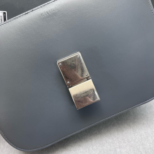 Celine Medium Classic Box Smooth Calfskin Grey Celine Medium Classic Box Smooth Calfskin Grey