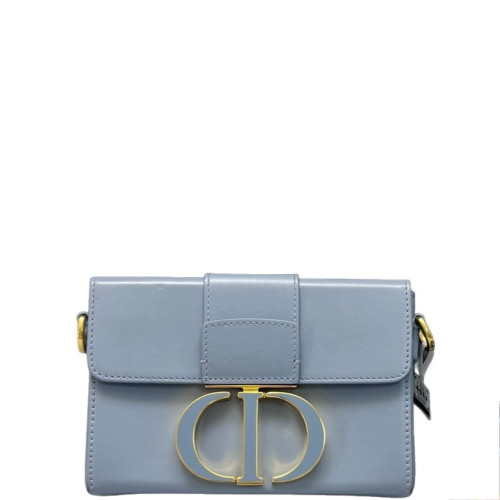 Dior 30 Montaigne Mini Box Bag Calfskin Blue