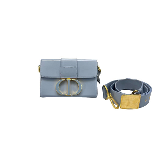 Dior 30 Montaigne Mini Box Bag Calfskin Blue
