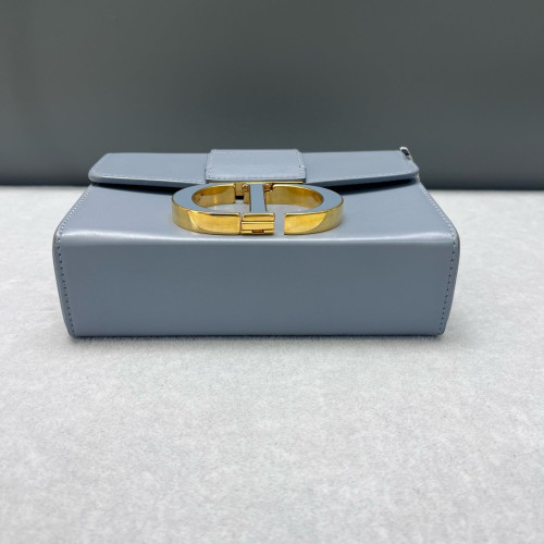 Dior 30 Montaigne Mini Box Bag Calfskin Blue