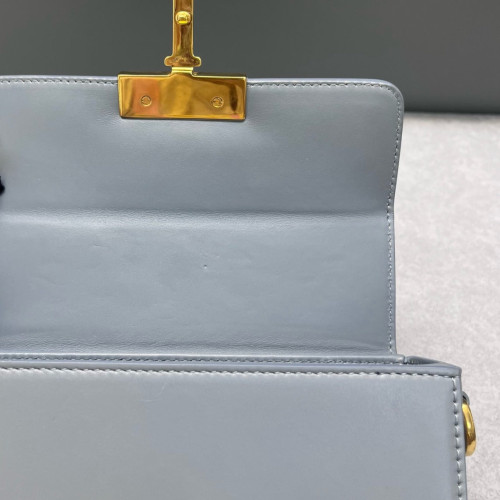 Dior 30 Montaigne Mini Box Bag Calfskin Blue