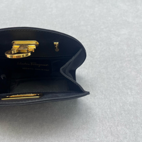 Salvatore Ferragamo Dome Fabric Black