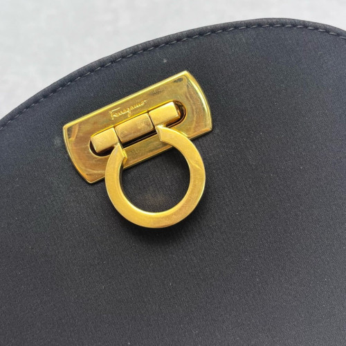 Salvatore Ferragamo Dome Fabric Black