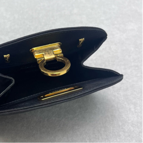 Salvatore Ferragamo Dome Fabric Black