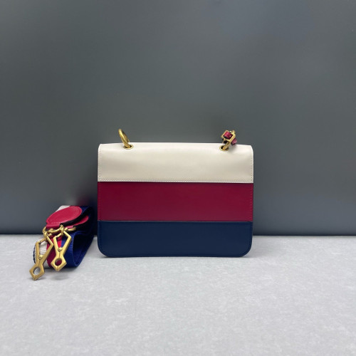 Gucci Queen Margaret Broadway Shoulder Bag Calfskin White Red Blue Gucci Queen Margaret Broadway Shoulder Bag Calfskin White Red Blue