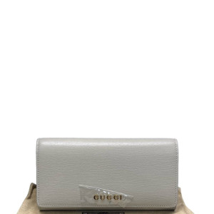 Gucci Continental Wallet Calfskin Grey