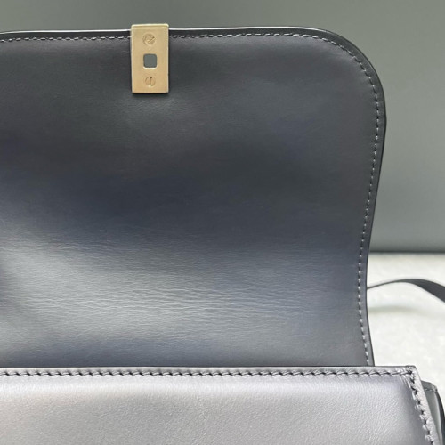 Valextra Saddle Bag Calfskin Grey