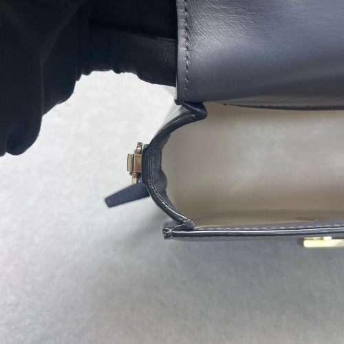 Valextra Saddle Bag Calfskin Grey