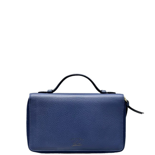 Gucci Clutch Grained Calfskin Blue