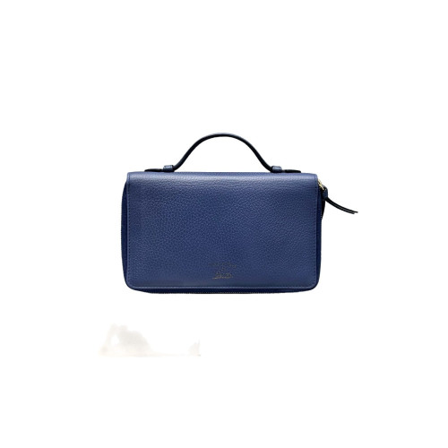 Gucci Clutch Grained Calfskin Blue