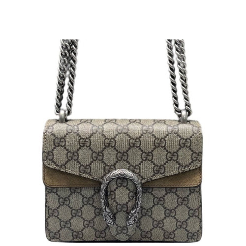 Gucci Mini Dionysus Suede GG Supreme Monogram Camel