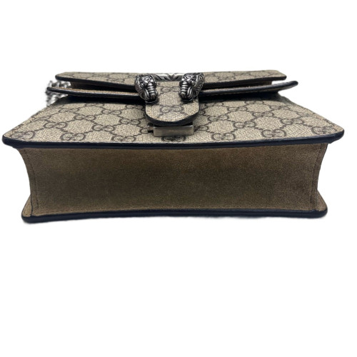 Gucci Mini Dionysus Suede GG Supreme Monogram Camel