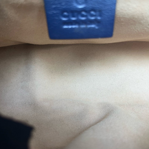 Gucci Matelasse Small GG Marmont Calfskin White Blue
