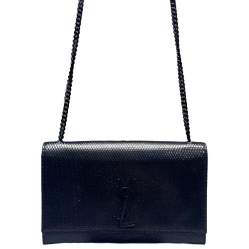 Yves Saint Laurent Medium Classic Kate Snakeskin Black