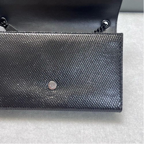 Yves Saint Laurent Medium Classic Kate Snakeskin Black