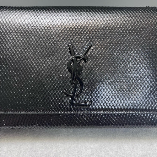 Yves Saint Laurent Medium Classic Kate Snakeskin Black