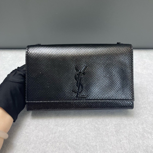Yves Saint Laurent Medium Classic Kate Snakeskin Black