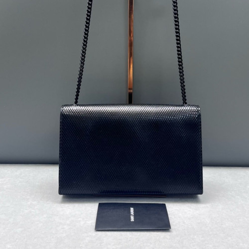 Yves Saint Laurent Medium Classic Kate Snakeskin Black