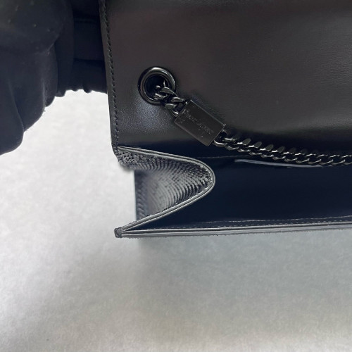 Yves Saint Laurent Medium Classic Kate Snakeskin Black