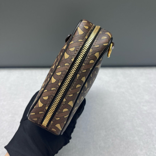Burberry Camera Case Monogram Calfskin Brown Beige