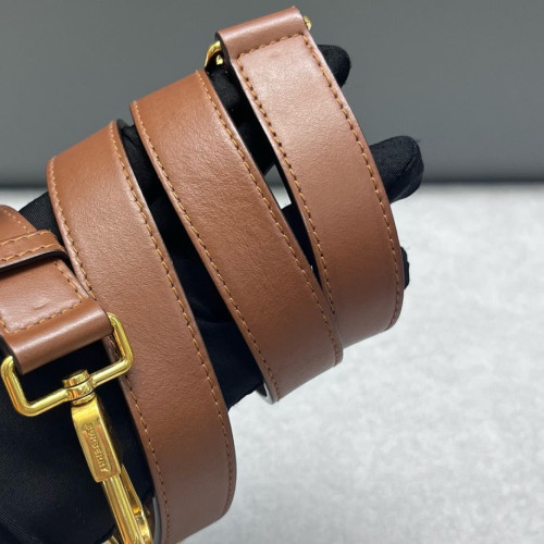 Burberry Camera Case Monogram Calfskin Brown Beige