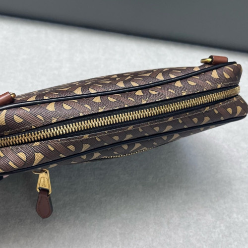 Burberry Camera Case Monogram Calfskin Brown Beige