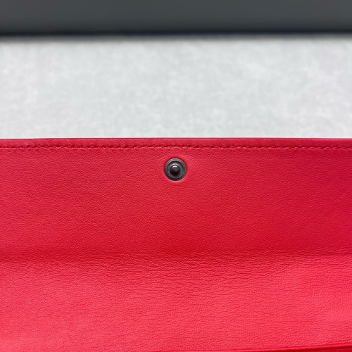 Bottega Veneta Continental Wallet Lambskin Intrecciato Nappa Red