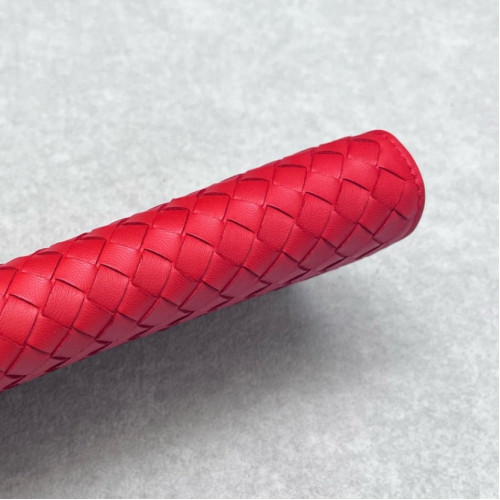 Bottega Veneta Continental Wallet Lambskin Intrecciato Nappa Red