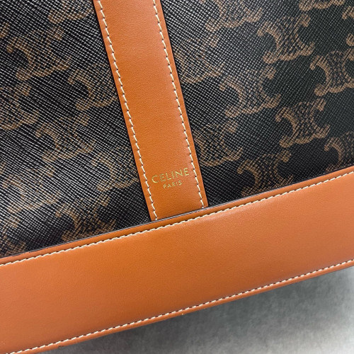 Celine Triomphe Bucket Bag Mediun Triomphe Brown Black