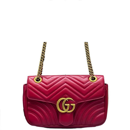 Gucci Matelasse Small GG Marmont Calfskin Red