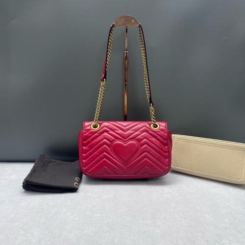 Gucci Matelasse Small GG Marmont Calfskin Red