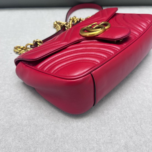Gucci Matelasse Small GG Marmont Calfskin Red