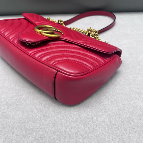 Gucci Matelasse Small GG Marmont Calfskin Red