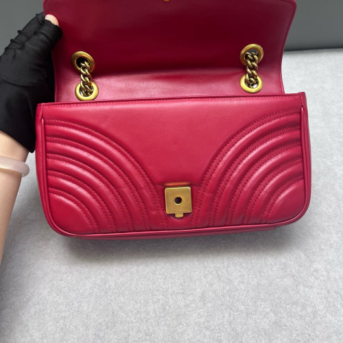 Gucci Matelasse Small GG Marmont Calfskin Red