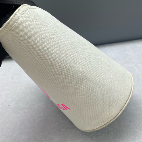 Balenciaga Bucket Canvas White Black Pink