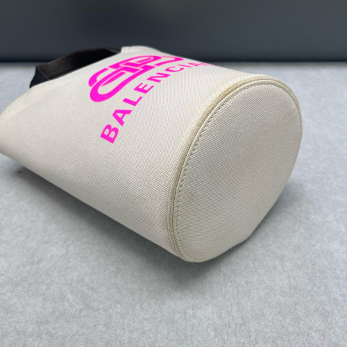 Balenciaga Bucket Canvas White Black Pink