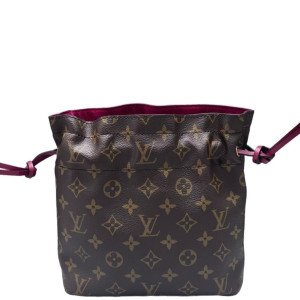 Louis Vuitton Noe Pouch Monogram Burgundy Brown