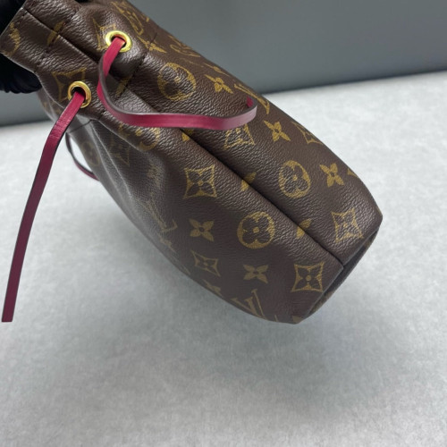 Louis Vuitton Noe Pouch Monogram Burgundy Brown