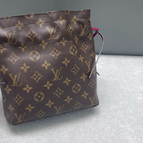 Louis Vuitton Noe Pouch Monogram Burgundy Brown