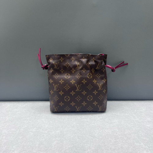 Louis Vuitton Noe Pouch Monogram Burgundy Brown
