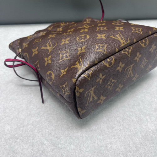 Louis Vuitton Noe Pouch Monogram Burgundy Brown
