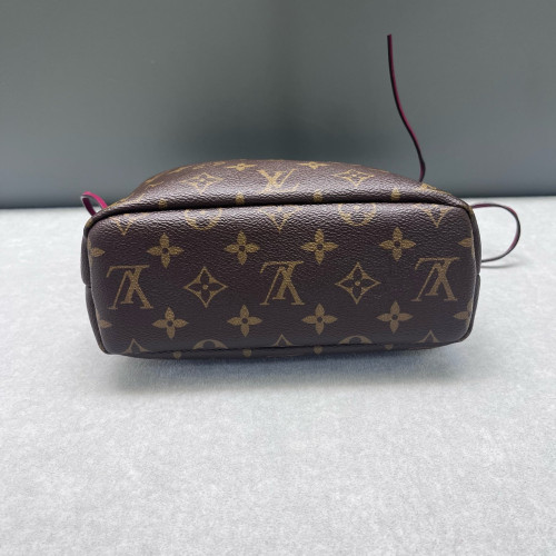 Louis Vuitton Noe Pouch Monogram Burgundy Brown