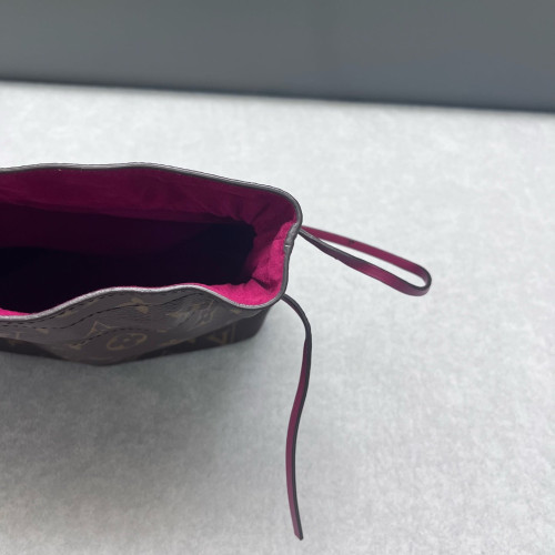 Louis Vuitton Noe Pouch Monogram Burgundy Brown