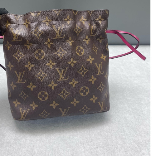 Louis Vuitton Noe Pouch Monogram Burgundy Brown