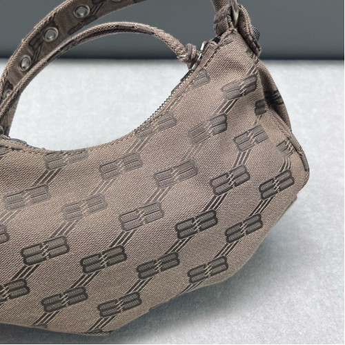 Balenciaga Le Cagole Xs Canvas Brown