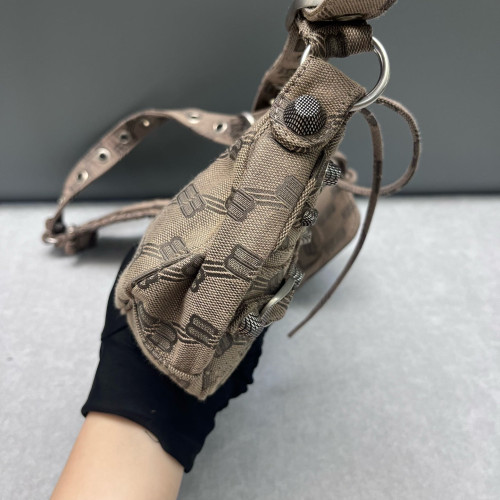 Balenciaga Le Cagole Xs Canvas Brown